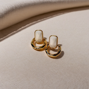 Aniera White Earrings