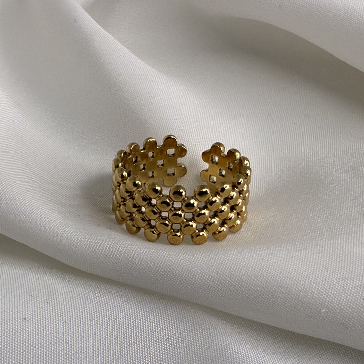 Gold Beads Ring