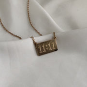 11:11 Lucky Charm Necklace - Rose Gold