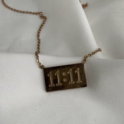 11:11 Lucky Charm Necklace - Rose Gold