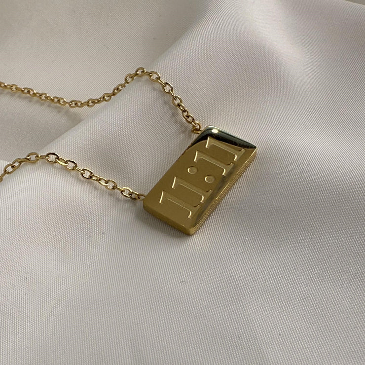 11:11 Lucky Charm Necklace - Gold