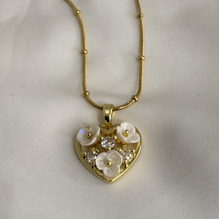Floral Heart Necklace