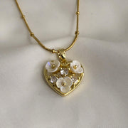 Floral Heart Necklace