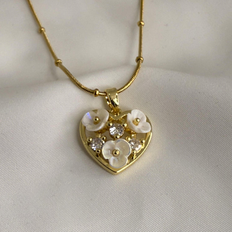 Floral Heart Necklace
