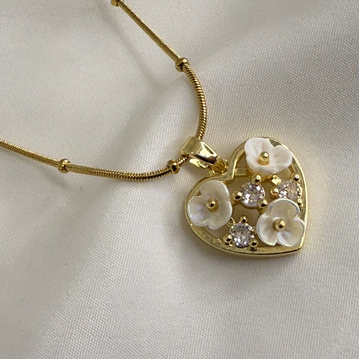 Floral Heart Necklace