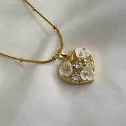 Floral Heart Necklace