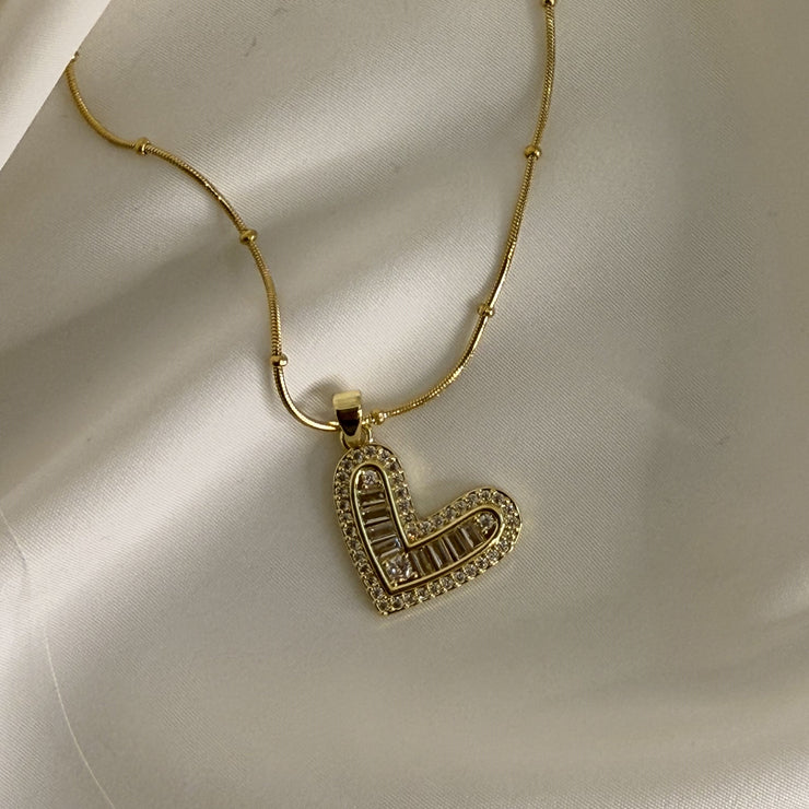 Fleur Heart Necklace