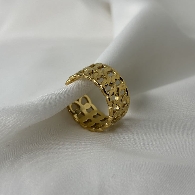 Nash Gold Chain Ring