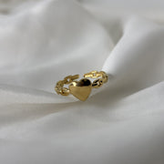 Clive Heart Gold Ring