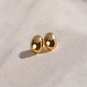 Pebble Stone Studs - Gold