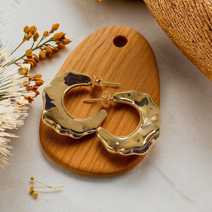 Molten Lava Hoop Earrings