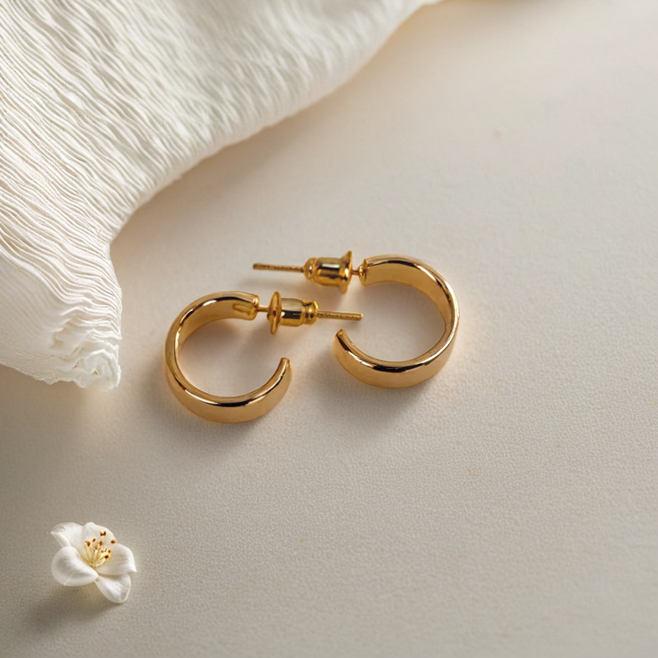 Italina Rose Gold Hoop Earrings