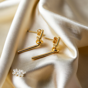 Long Knot Gold Earring