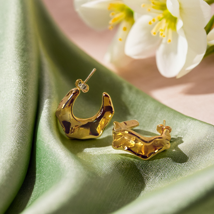 Molten Lava Hoop Earrings