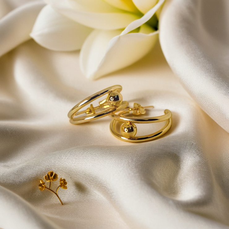 Minimal Double Hoop Earrings